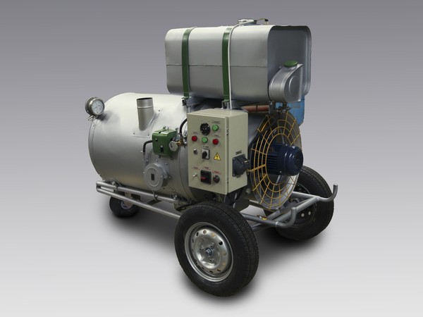 Подогреватель воздуха универсальный увеличенной мощности ПВУ-М "Север", способ передвижения - пневмоколёса, управление розжигом ручное