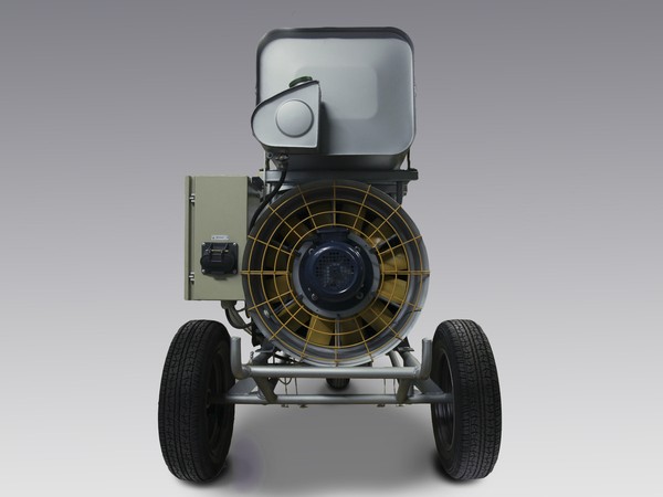 Подогреватель воздуха универсальный увеличенной мощности ПВУ-МЭ "Север", способ передвижения - пневмоколёса, управление розжигом полуавтоматическое