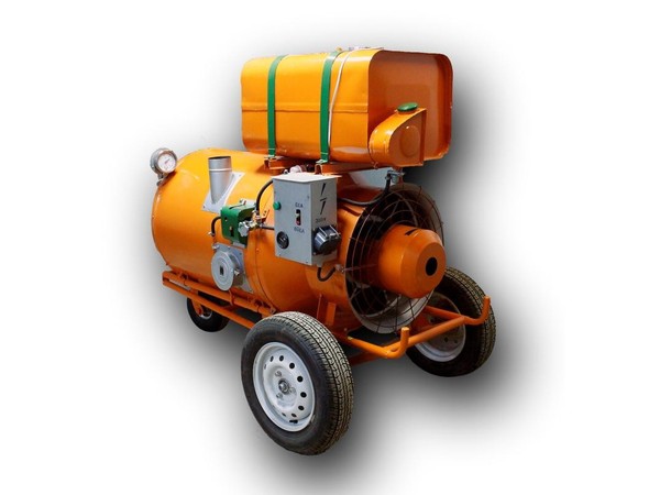 Подогреватель воздуха универсальный увеличенной мощности ПВУ-МЭ "Север", способ передвижения - пневмоколёса, управление розжигом полуавтоматическое