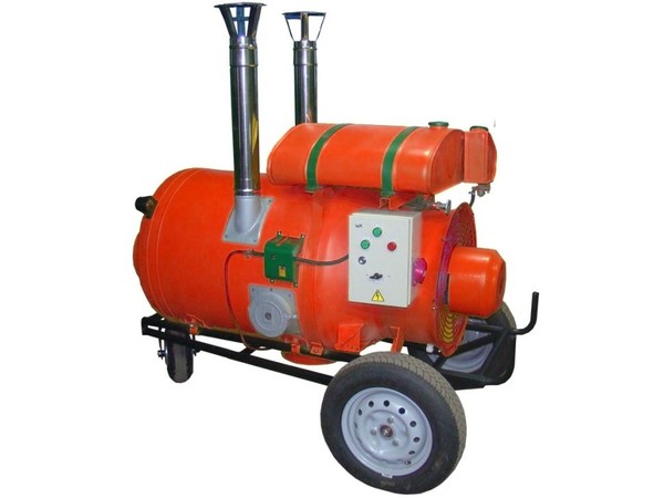 Подогреватель воздуха универсальный модельного ряда ПВУ-2Э «Стюардесса», способ передвижения - пневмоколёса, управление розжигом автоматическое